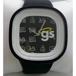 Flex G's m45mm White case Black Dial Silicone Band unisex Watch w/battery